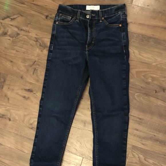 TopShop dark wash high rise jeans 26W/32 L - Picture 2 of 3